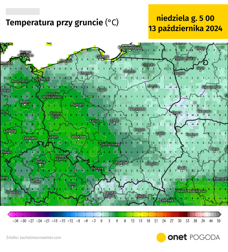 Pod koniec przyszłego tygodnia możliwe są przygruntowe przymrozki