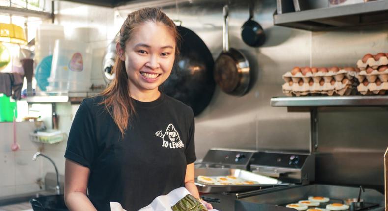 Shanice Lim is a 25-year-old chef who left her job at the three-Michelin-starred restaurant Zen in Singapore to start her own hawker stall.Marielle Descalsota/Business Insider