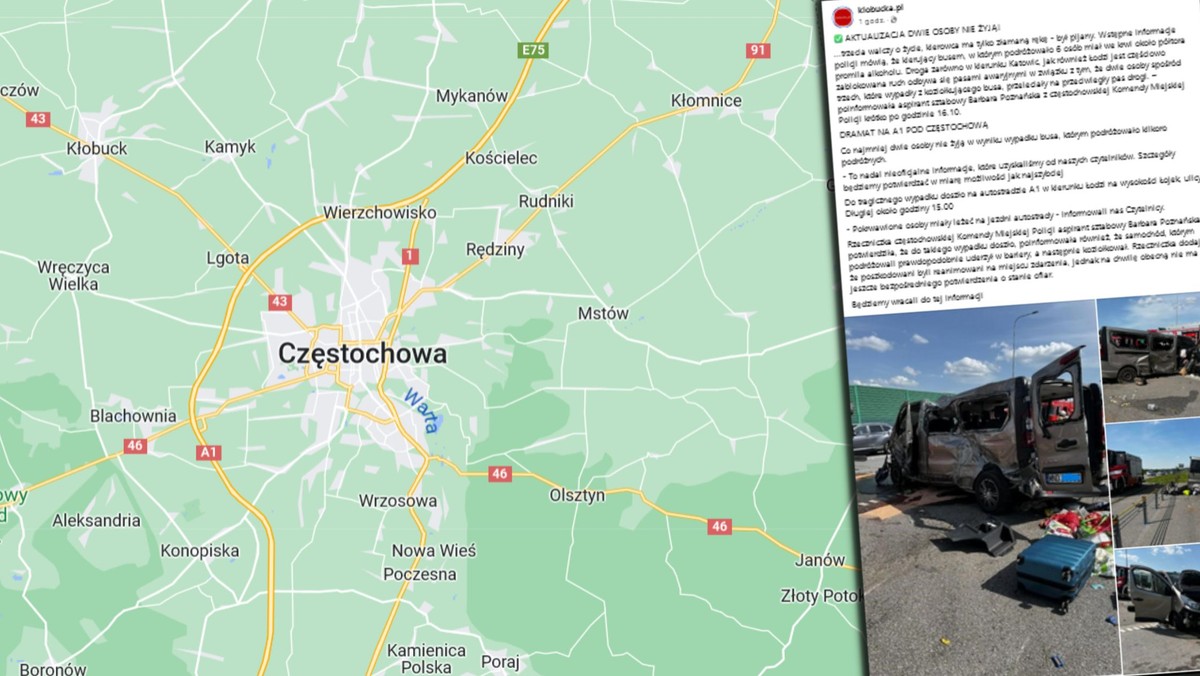 Tragedia na autostradzie A1. Zginęły dwie osoby, kierowca był nietrzeźwy