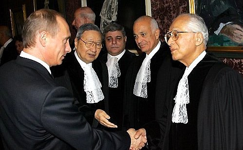 Władimir Putin podczas spotkania z sędziami MTS