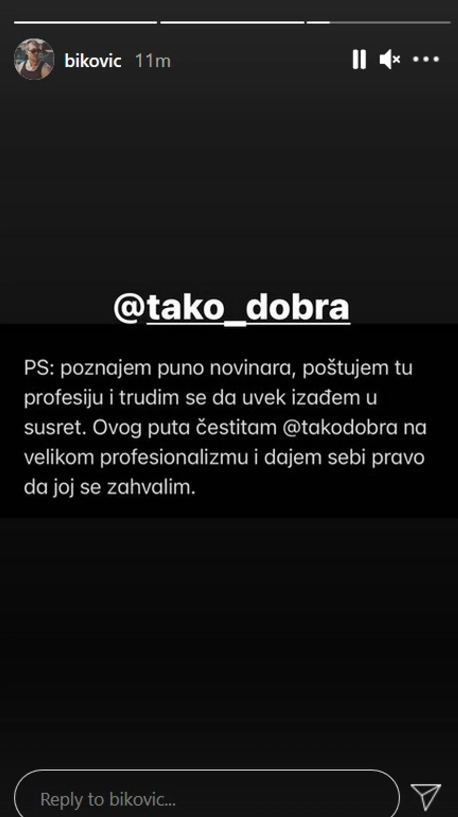 Miloš Biković - objava