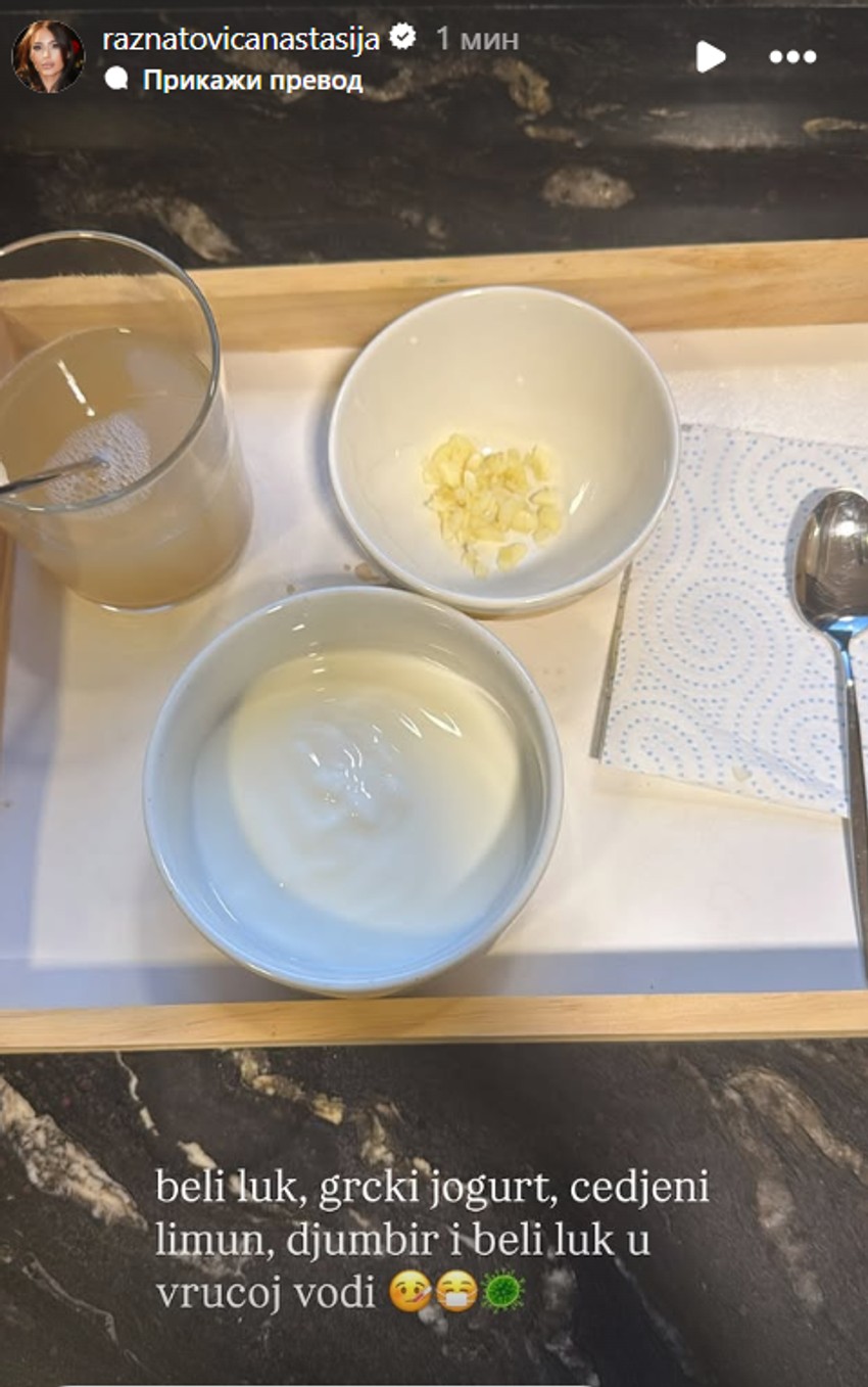 Anastasija podelila recept za prirodni lek
