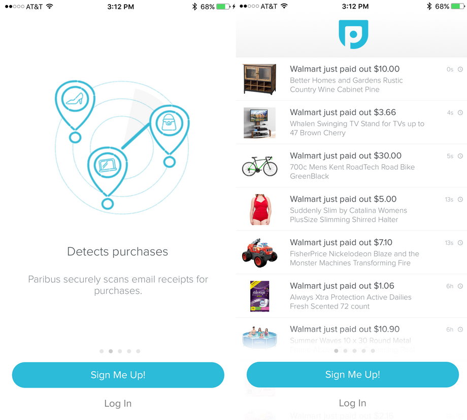 Paribus gets you money back when something you bought drops in price.