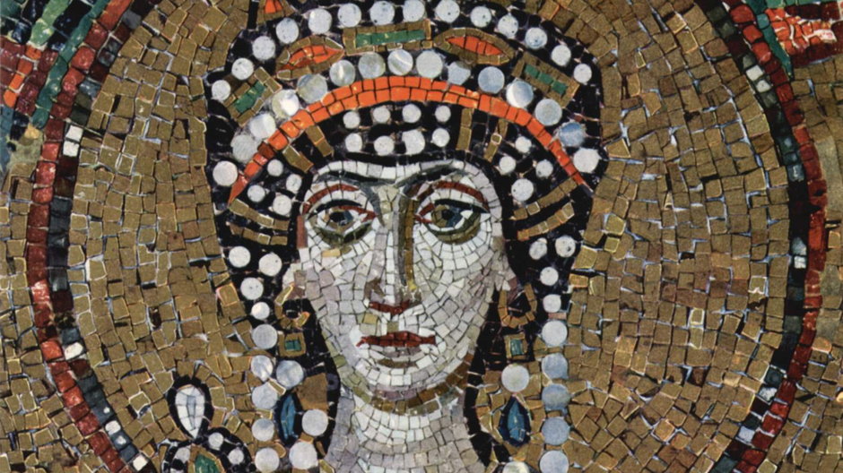 Teodora – fragment mozaiki z bazyliki San Vitale w Rawennie