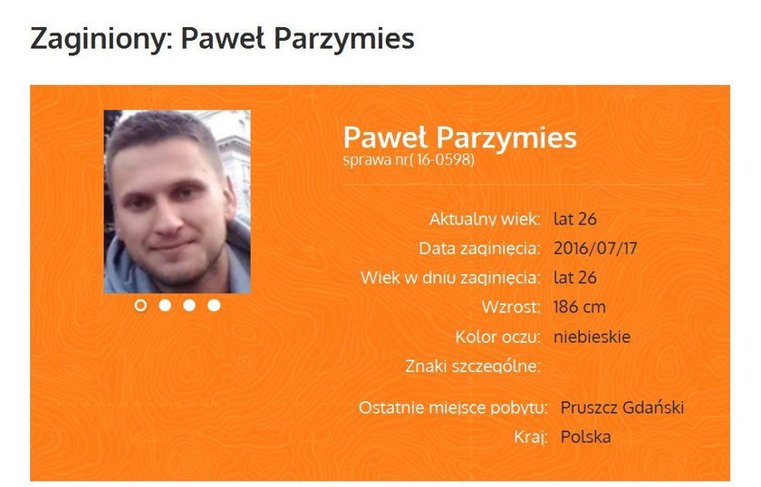 26-letni Paweł Parzymies zaginął w nocy z soboty na niedzielę