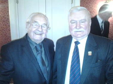 Lech Wałęsa i Andrzej Wajda