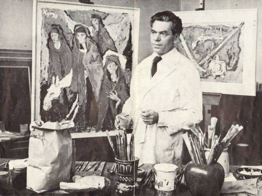 Đorđe Andrejević Kun, “Autoportret”, gvaš na drvetu, Narodni muzej Kragujevac