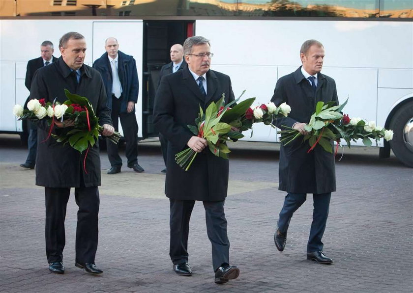 Donald Tusk, Bronisław Komorowski, Grzegorz Schetyna