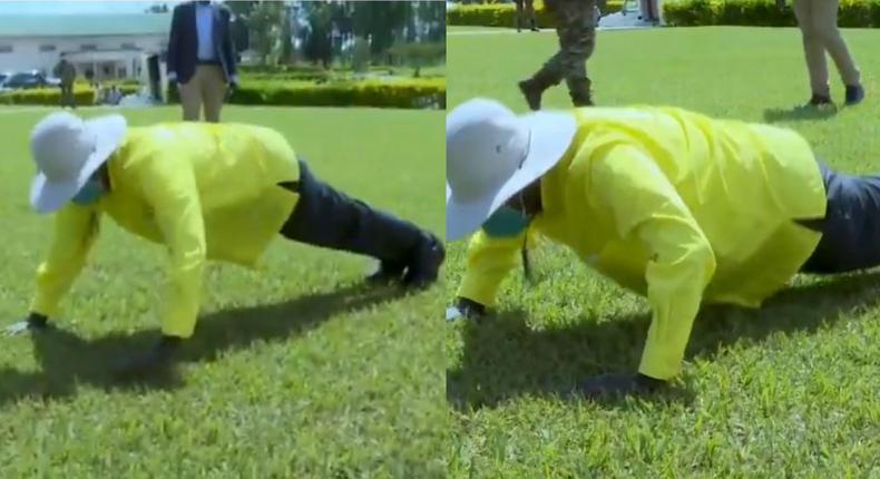 76-year-old Museveni shows amazing stamina after students dared him