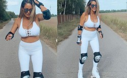 Małgorzata Rozenek chwali się powrotem do formy i pokazuje, jak jeździ na wrotkach