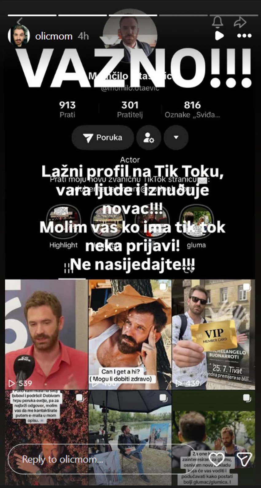 Momčilo Otašević na meti prevare