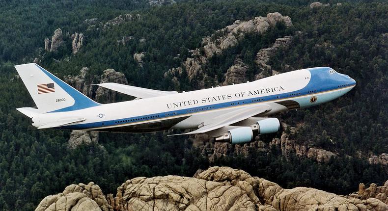 The Air Force One is called the US president's office in the sky [Britannica]