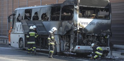 Autokar z dziećmi zapalił się na autostradzie!