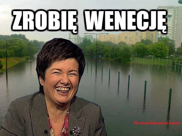 Galeria MEMów o powodzi w Warszawie