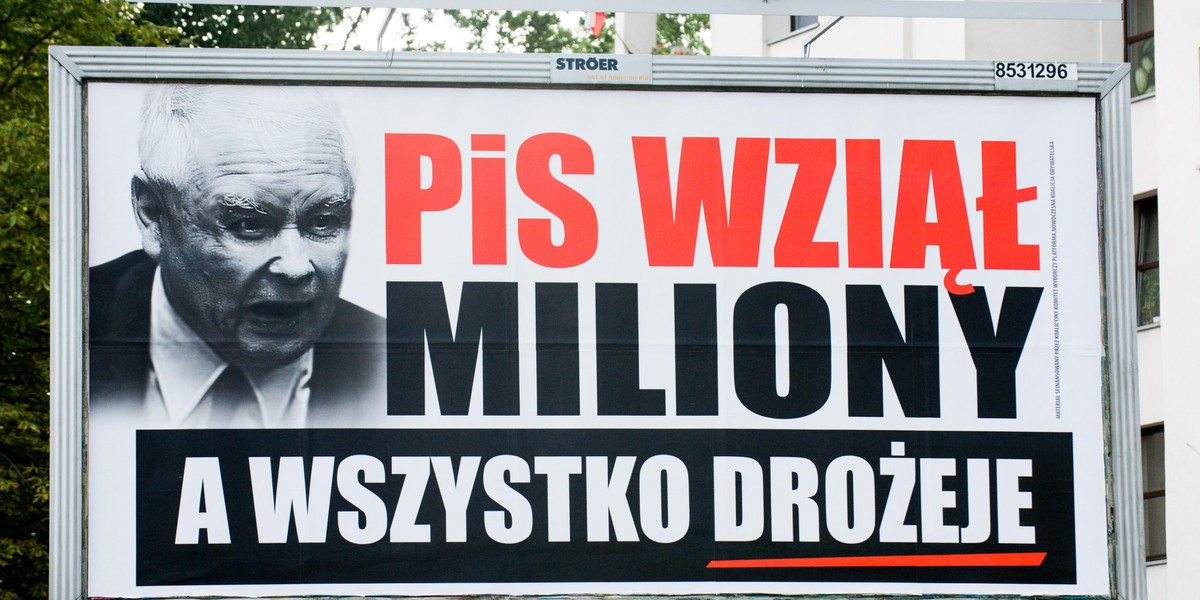 Wściekły Kaczyński na billboardach w całej Polsce!