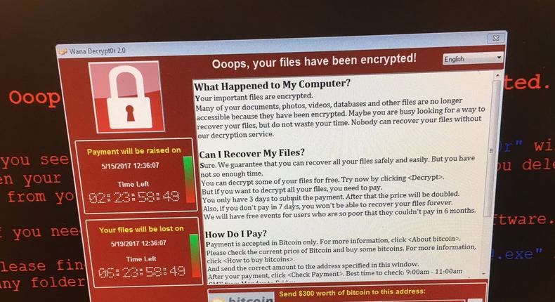 The WannaCry ransomware.