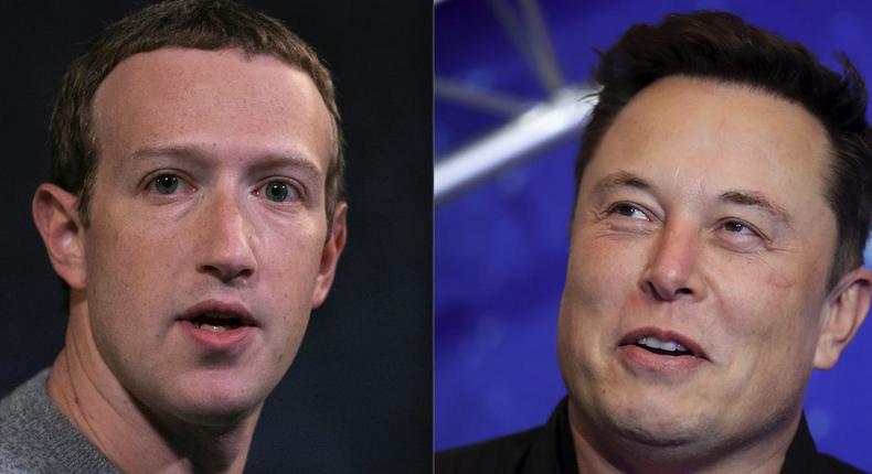 Mark Zuckerberg and Elon Musk.Associated Press