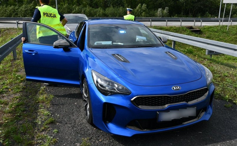 Kia Stinger śląskiej policji