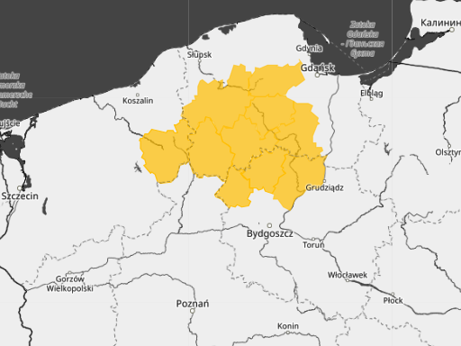 IMGW zapowiada również wydanie alertów przed marznącym deszczem dla Pomorza Środkowego