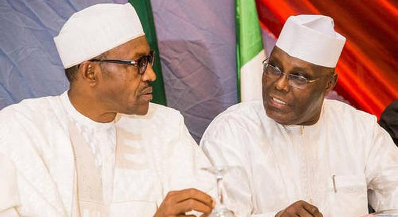 President Muhammadu Buhari (left) and Atiku Abubakar (right) are not entertaining the possibility of defeat