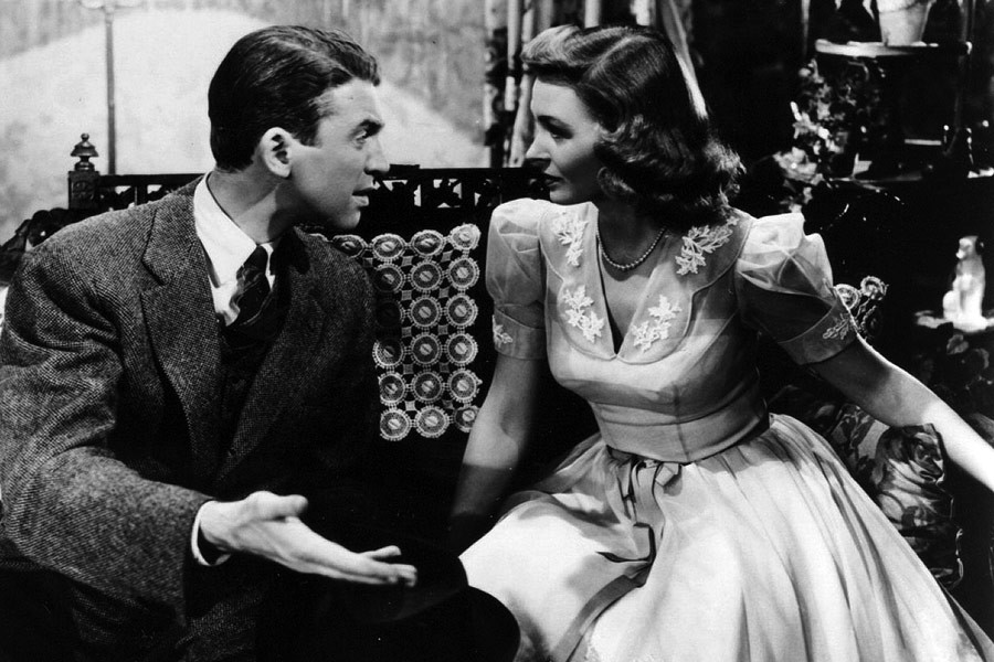"To wspaniałe życie" (1946 r.). Na zdjęciu: James Stewart i Donna Reed