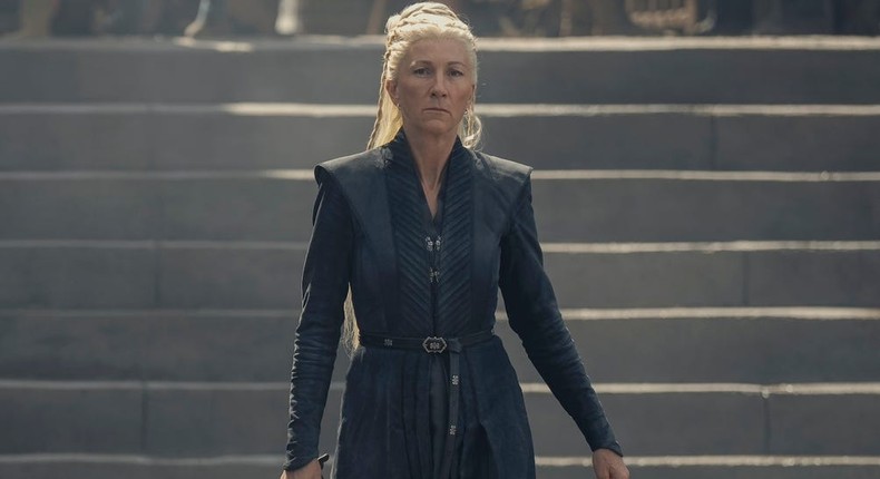 Eve Best as Rhaenys Targaryen in season two, episode four of House of the Dragon.Ollie Upton/HBO