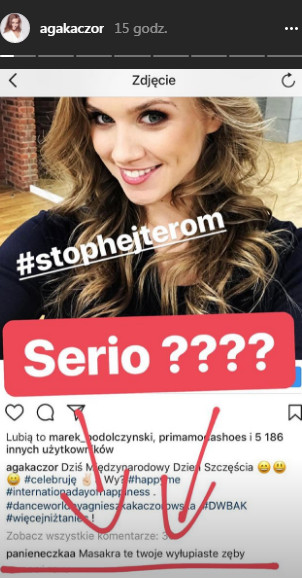 Agnieszka Kaczorowska na Instagramie