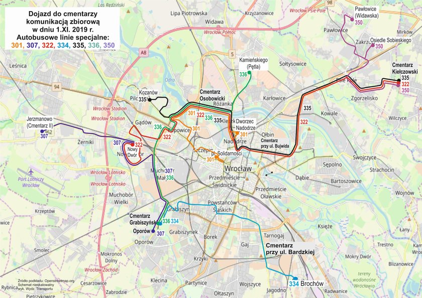 Komunikacja na Wszystkich Świętych - Wrocław