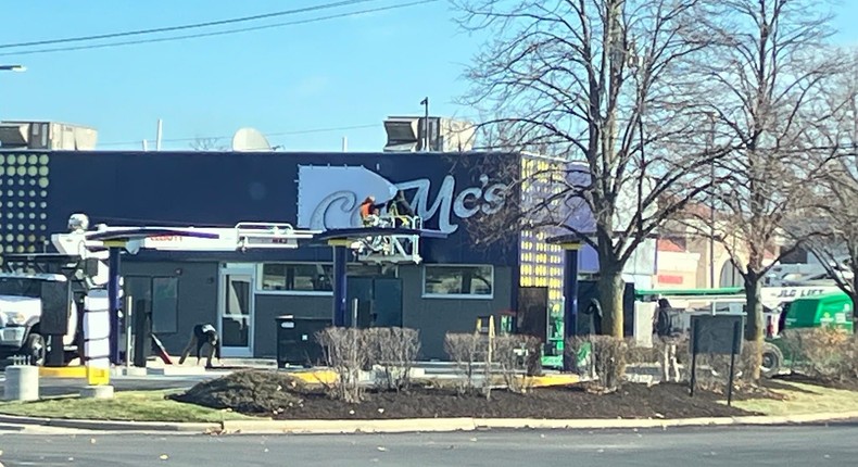 A construction site in Bolingbrook, Illinois, presumed to be the first location of CosMc's. Scott Fredrickson