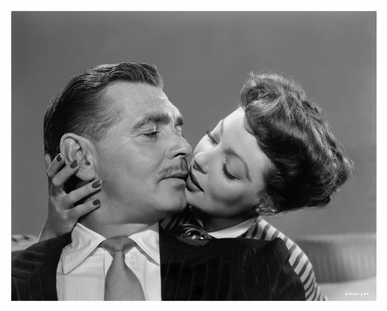 Clark Gable i Loretta Young na planie filmu "Key To The City"