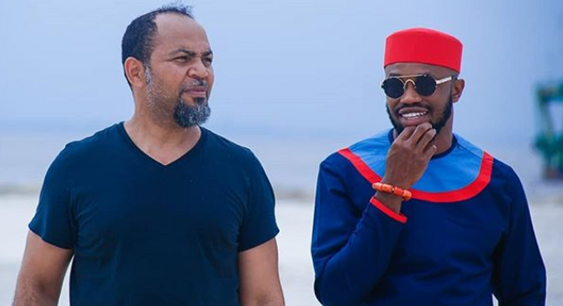 Ramsey Nouah (left), director of Rattlesnake: The Ahanna Story starring Stan Nze (right), wants Nollywood directors to get the best out of their actors [Instagram/@stannze]