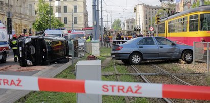 Wypadek na Kościuszki w Łodzi. Nie jeździły tramwaje MPK