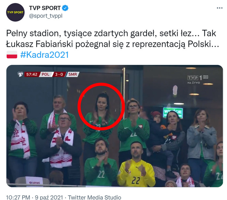 Anna Fabiańska na meczu Polska - San Marino