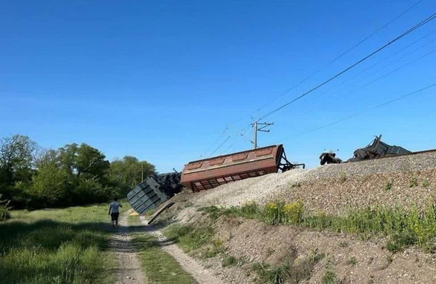 Skutki wybuchu na kolei na Krymie