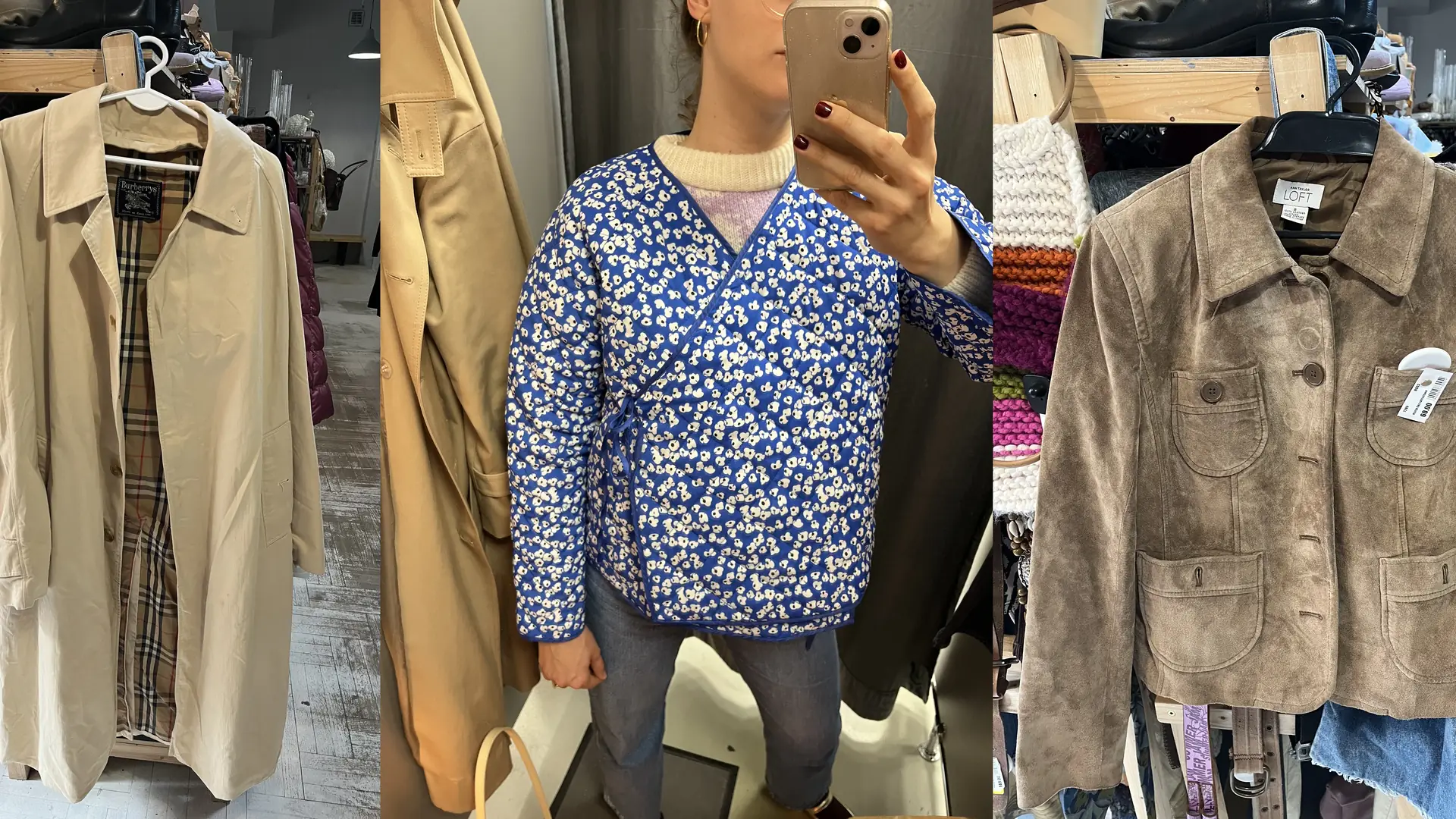 Moje zdobycze na wiosnę z lumpeksu: trencz Burberry i Levi'sy 501