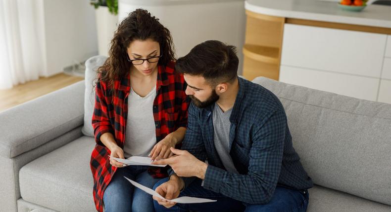 couple doing paperwork