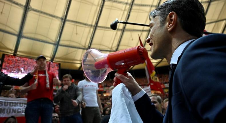 Bayern Munich coach Niko Kovac thanked the fans after winning the German Cup final on Saturday