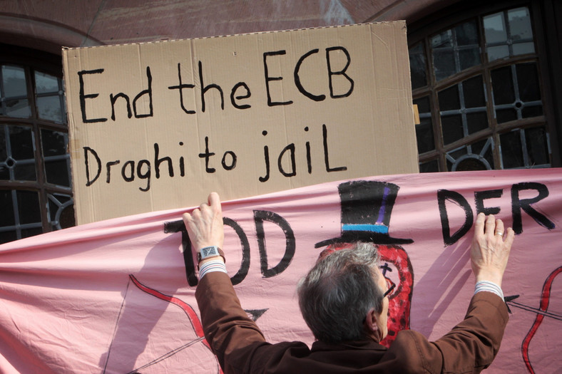 Protesty pod siedzibą EBC we Frankfurcie (2), 18.03.2015