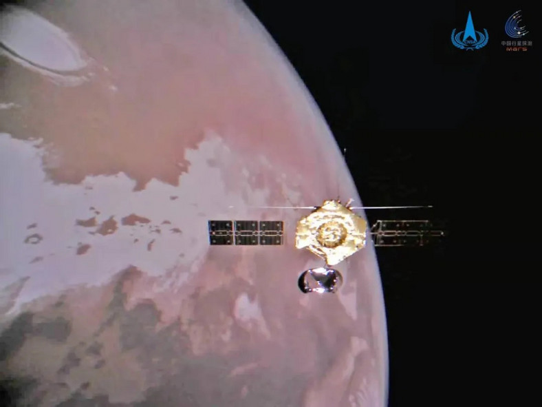 Nowe zdjęcia z Tianwen-1, chińskiej misji na Marsa
