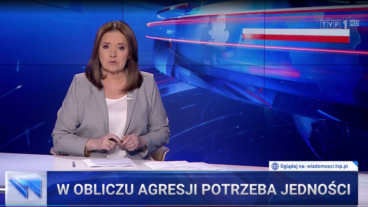 Wiadomości TVP: "W obliczu agresji potrzeba jedności". A później materiał o Tusku