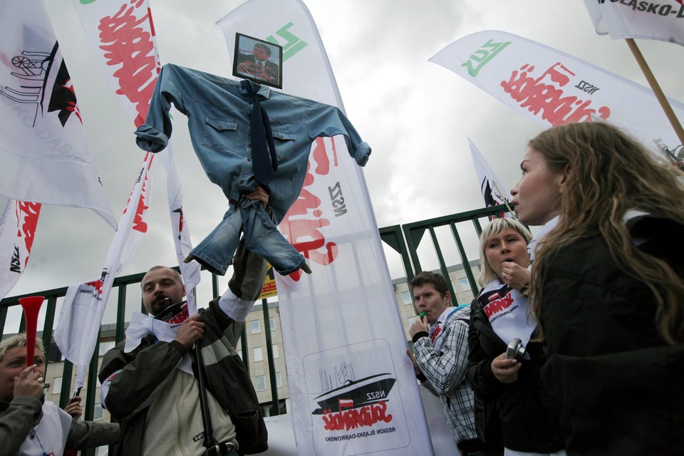 Protest przed siedzibą ZUS