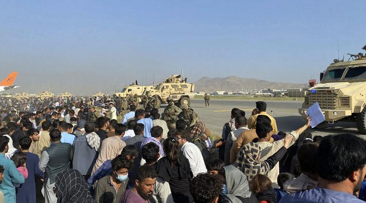 Belga állampolgárokat és afgán emberi jogi aktivistákat kimenekítenek / Fotó: MTI/AP/Shekib Rahmani