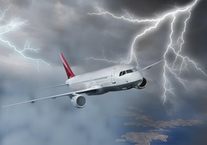 Ilustracija: grom udara u avion