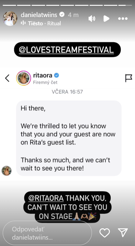 Sestry Nízlové pozvala samotná Rita Ora.