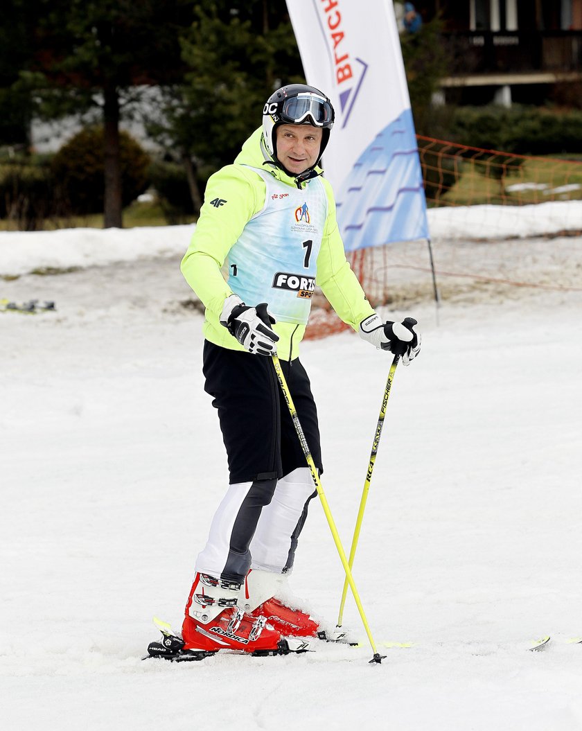 Andrzej Duda na nartach