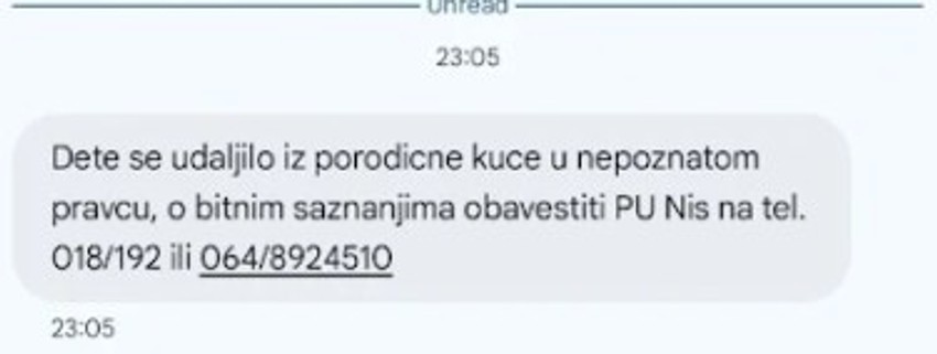 "Pronađi me", nestao dečak u Nišu