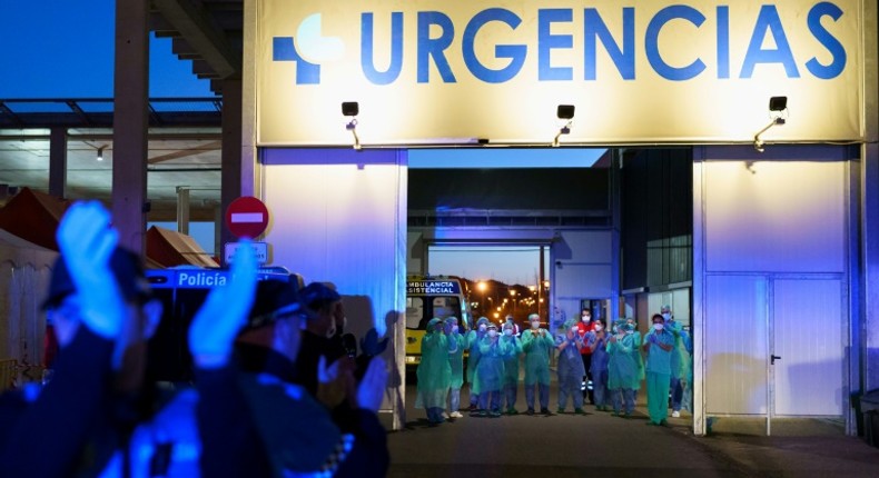 Many medical staff in Spain are close to breaking point because large numbers of them have fallen sick