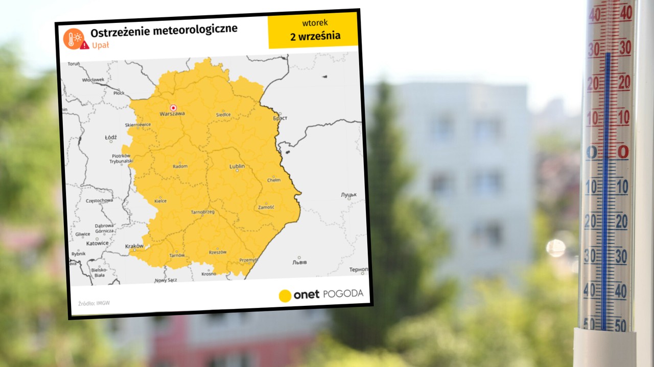 Żółty alert IMGW w siedmiu województwach. Upały suną do Polski [MAPA]