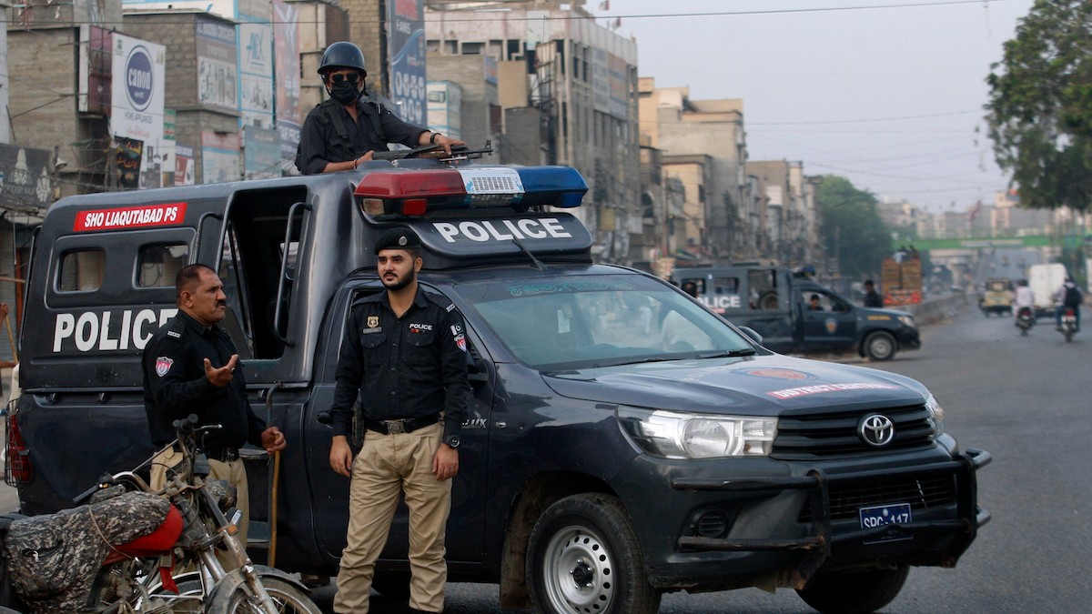Polícia v Pakistane - ilustračná fotografia