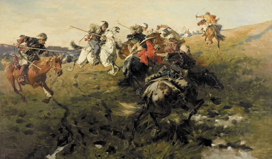 Kozacy walczący z Tatarami (obraz Józefa Brandta)